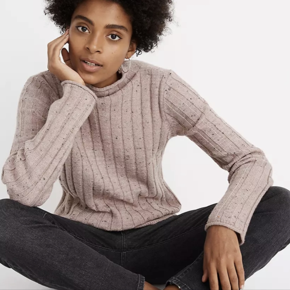 Madewell Donegal Evercrest Turtleneck Sweater in Coziest Yarn